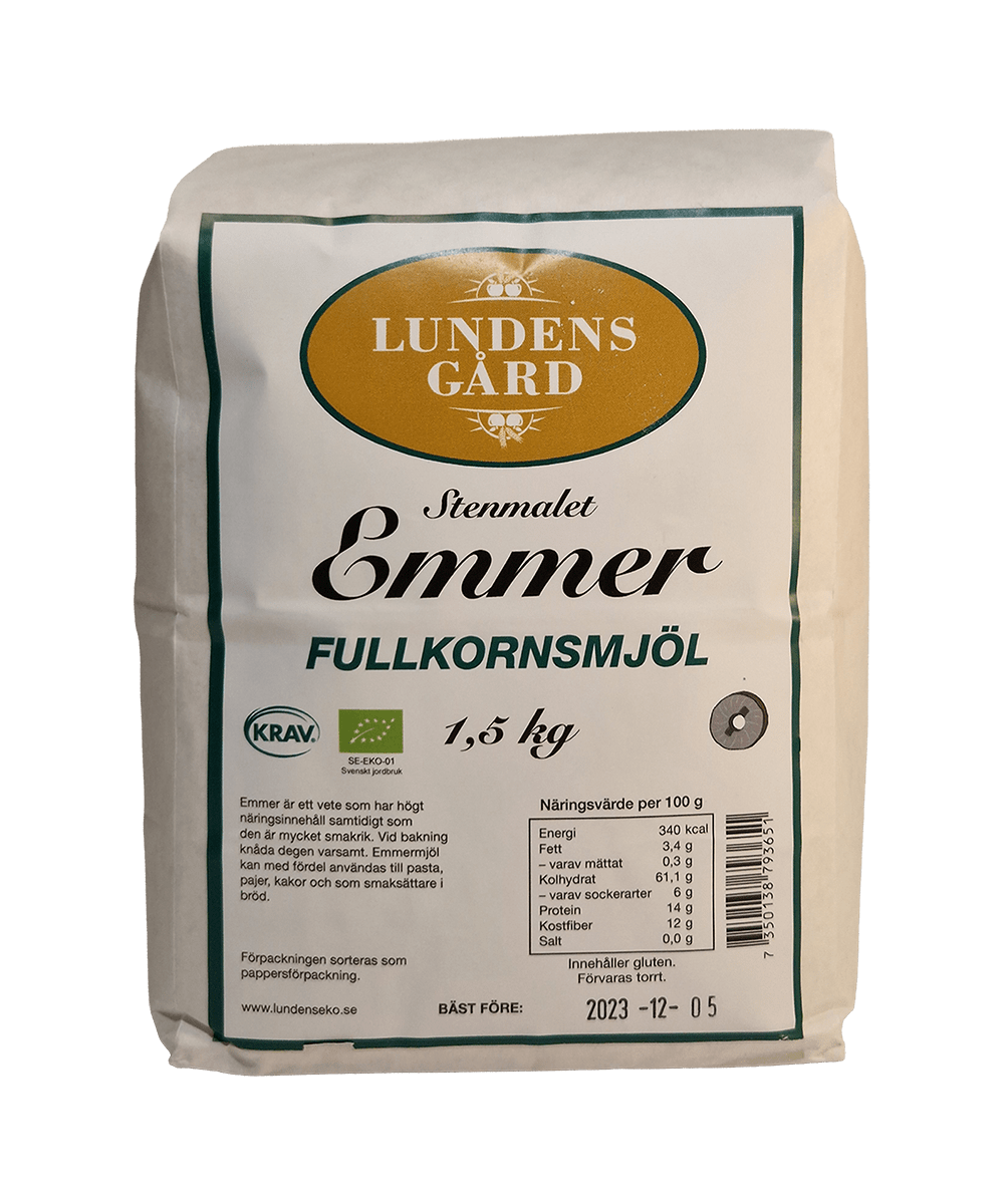 Stenmalet Emmer Fullkornsmjöl – 1,5 kg
