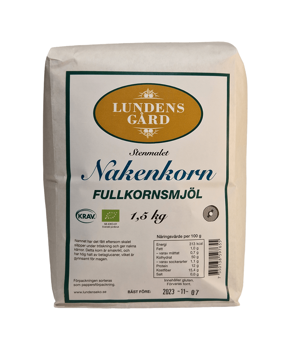Stenmalet Nakenkorn Fullkornsmjöl – 1,5 kg